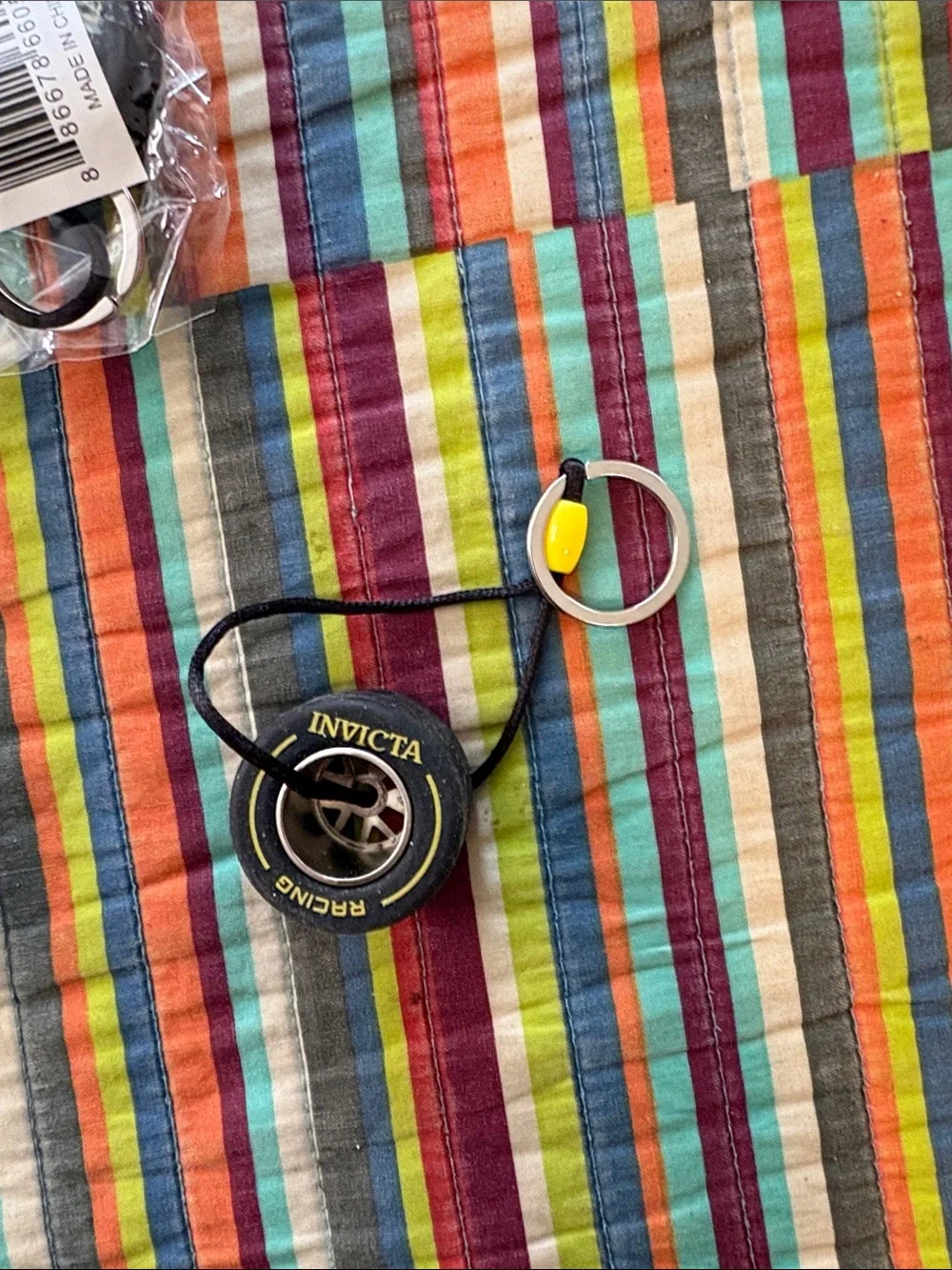 5- piece Invicta keychain lot four brand new tires 1 wrist, lanyard brand, new,